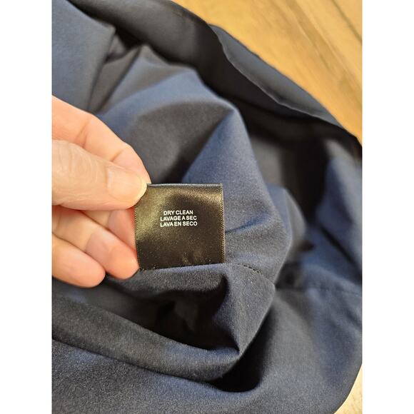 Badgley Mischka Navy Blue Belted Dress Women's Size 6 Bell Sleeves $551 Retail - Picture 10 of 12